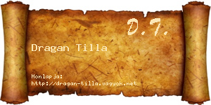 Dragan Tilla névjegykártya